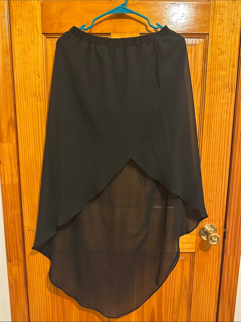 H&M Black High-Low Overlay Skirt